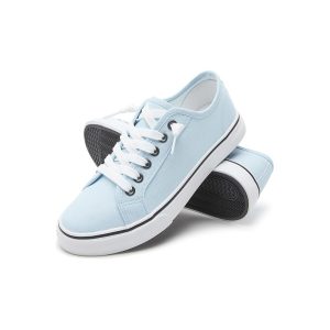 Casual Canvas Low-Top Walking Sneakers - Blue
